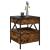 Măsuță de cafea cu LED infinity, stejar fumuriu, 40x40x51 cm GartenMobel Dekor