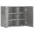 Dulap de perete, gri beton, 75x35x60 cm, lemn prelucrat GartenMobel Dekor