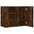 Dulap de perete, stejar fumuriu, 75x35x60 cm, lemn prelucrat GartenMobel Dekor