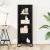 Bibliotecă, negru, 50x31x137,5 cm, lemn prelucrat GartenMobel Dekor