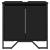 Dulap pentru chiuvetă baie, negru, 60x35x60 cm, lemn prelucrat GartenMobel Dekor