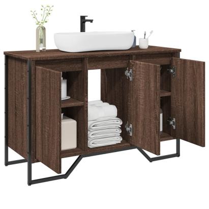 Dulap chiuvetă de baie, stejar maro, 91x35x60 cm lemn prelucrat GartenMobel Dekor
