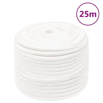 Frânghie de barcă, alb complet, 12 mm, 25 m, polipropilenă GartenMobel Dekor