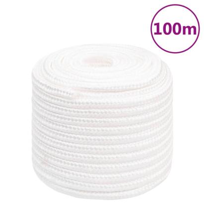 Frânghie de barcă, alb complet, 16 mm, 100 m, polipropilenă GartenMobel Dekor