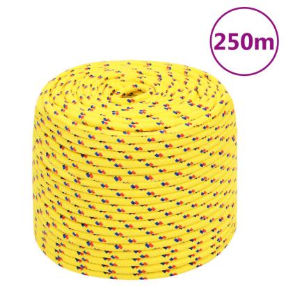 Frânghie de barcă, galben, 6 mm, 250 m, polipropilenă GartenMobel Dekor