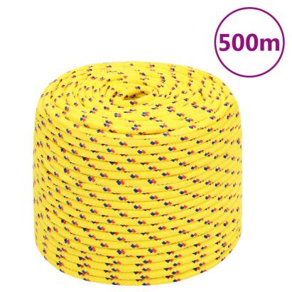 Frânghie de barcă, galben, 8 mm, 500 m, polipropilenă GartenMobel Dekor