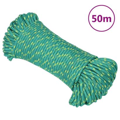 Frânghie de barcă, verde, 5 mm, 50 m, polipropilenă GartenMobel Dekor