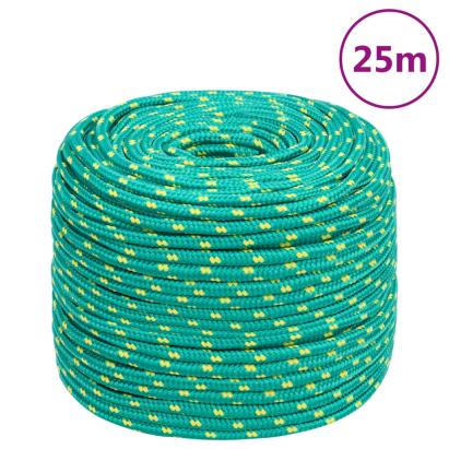 Frânghie de barcă, verde, 6 mm, 25 m, polipropilenă GartenMobel Dekor