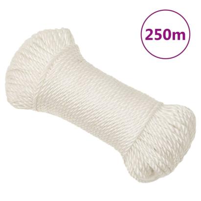 Frânghie de lucru, Alb, 6 mm, 250 m, polipropilenă GartenMobel Dekor