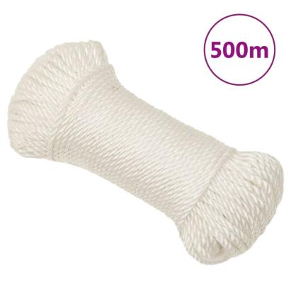 Frânghie de lucru, Alb, 6 mm, 500 m, polipropilenă GartenMobel Dekor