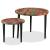 Set măsuțe cafea, 2 buc., detalii chindi împletite, multicolor GartenMobel Dekor