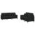 Set de canapele cu perne, 2 piese, negru, catifea GartenMobel Dekor