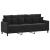 Set de canapele cu perne, 2 piese, negru, catifea GartenMobel Dekor