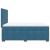 Pat box spring cu saltea, albastru, 160x200 cm, catifea GartenMobel Dekor