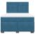 Pat box spring cu saltea, albastru, 160x200 cm, catifea GartenMobel Dekor