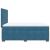 Pat box spring cu saltea, albastru, 160x200 cm, catifea GartenMobel Dekor