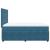 Pat box spring cu saltea, albastru, 160x200 cm, catifea GartenMobel Dekor