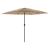 Umbrelă soare de grădină cu stâlp din oțel, maro 248x248x248 cm GartenMobel Dekor