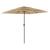 Umbrelă soare de grădină cu stâlp din oțel, maro 248x248x248 cm GartenMobel Dekor