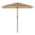 Umbrelă soare de grădină cu stâlp din oțel, maro 248x248x248 cm GartenMobel Dekor