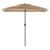 Umbrelă soare de grădină cu stâlp din oțel, maro 248x248x248 cm GartenMobel Dekor