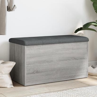Bancă de depozitare, gri sonoma, 82x42x45 cm, lemn prelucrat GartenMobel Dekor