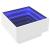 Măsuță de cafea cu LED, alb, 50x50x30 cm, lemn prelucrat GartenMobel Dekor