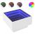 Măsuță de cafea cu LED, alb, 50x50x30 cm, lemn prelucrat GartenMobel Dekor