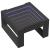Măsuță de cafea cu LED infinity, negru, 50x53x30 cm GartenMobel Dekor