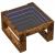 Măsuță de cafea cu LED infinity, stejar fumuriu, 50x53x30 cm GartenMobel Dekor