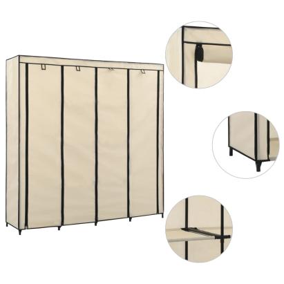 Șifonier cu 4 compartimente, crem, 175 x 45 x 170 cm GartenMobel Dekor