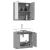 Set dulapuri Baie, 2 piese, gri sonoma, lemn prelucrat GartenMobel Dekor