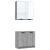 Set dulapuri Baie, 2 piese, gri sonoma, lemn prelucrat GartenMobel Dekor