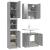 Set dulapuri de baie, 3 piese, gri sonoma, lemn prelucrat GartenMobel Dekor