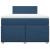 Pat box spring cu saltea, albastru, 120x200 cm, textil GartenMobel Dekor
