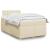 Pat box spring cu saltea, crem, 120x200 cm, textil GartenMobel Dekor