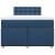 Pat box spring cu saltea, albastru, 120x200 cm, textil GartenMobel Dekor