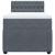 Pat box spring cu saltea, gri închis, 90x190 cm, catifea GartenMobel Dekor