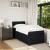 Pat box spring cu saltea, negru, 90x190 cm, catifea GartenMobel Dekor