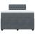 Pat box spring cu saltea, gri închis, 120x190 cm, catifea GartenMobel Dekor