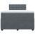 Pat box spring cu saltea, gri închis, 120x190 cm, catifea GartenMobel Dekor