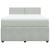 Pat box spring cu saltea, gri deschis, 140x190 cm, catifea GartenMobel Dekor
