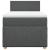 Pat box spring cu saltea, gri închis, 100x200 cm, textil GartenMobel Dekor