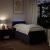 Pat box spring cu saltea, negru, 100x200 cm, textil GartenMobel Dekor