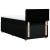 Pat box spring cu saltea, negru, 100x200 cm, textil GartenMobel Dekor