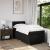 Pat box spring cu saltea, negru, 100x200 cm, textil GartenMobel Dekor
