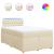 Pat continental cu saltea, crem, 120x190 cm, textil GartenMobel Dekor