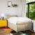Pat continental cu saltea, crem, 120x190 cm, textil GartenMobel Dekor