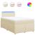 Pat box spring cu saltea, crem, 120x200 cm, textil GartenMobel Dekor