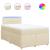 Pat box spring cu saltea, crem, 120x200 cm, textil GartenMobel Dekor